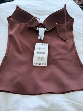 Zara Sculpted Camisole in Brown